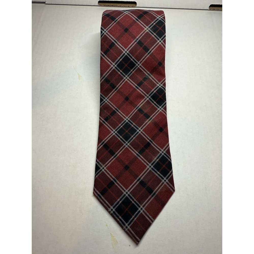 Tommy Hilfiger‎ Cotton Tie Men's Classic Tartan Plaid Skinny 58 3/8" x 3 1/8"